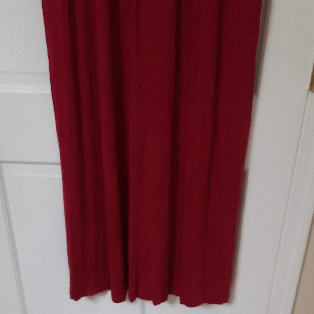 Chic Long Sleeve Red OUGES Maternity Maxi Dress S… - image 11